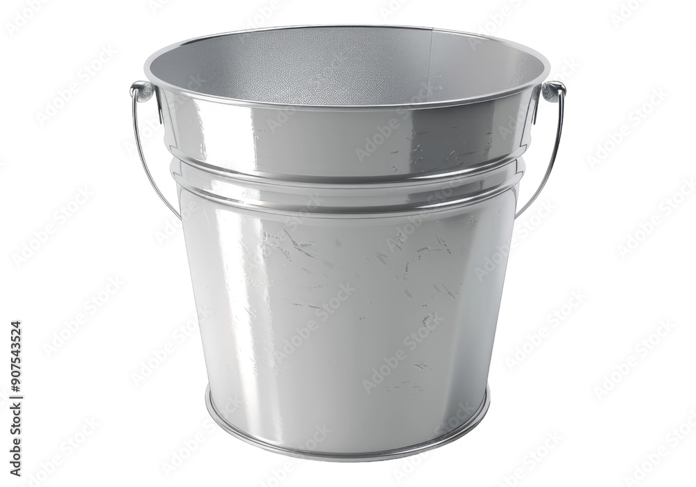 Metal bucket isolated on transparent background. Metal bucket isolated on transparent background.