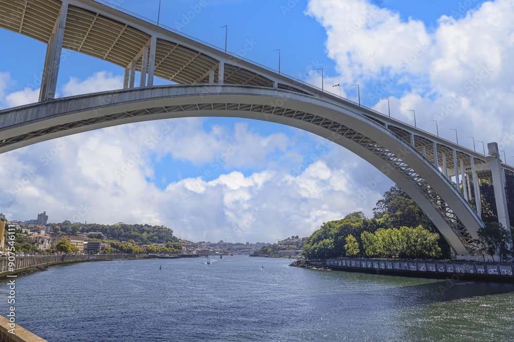 Fototapeta premium the bridge is going over the water to reach it's name