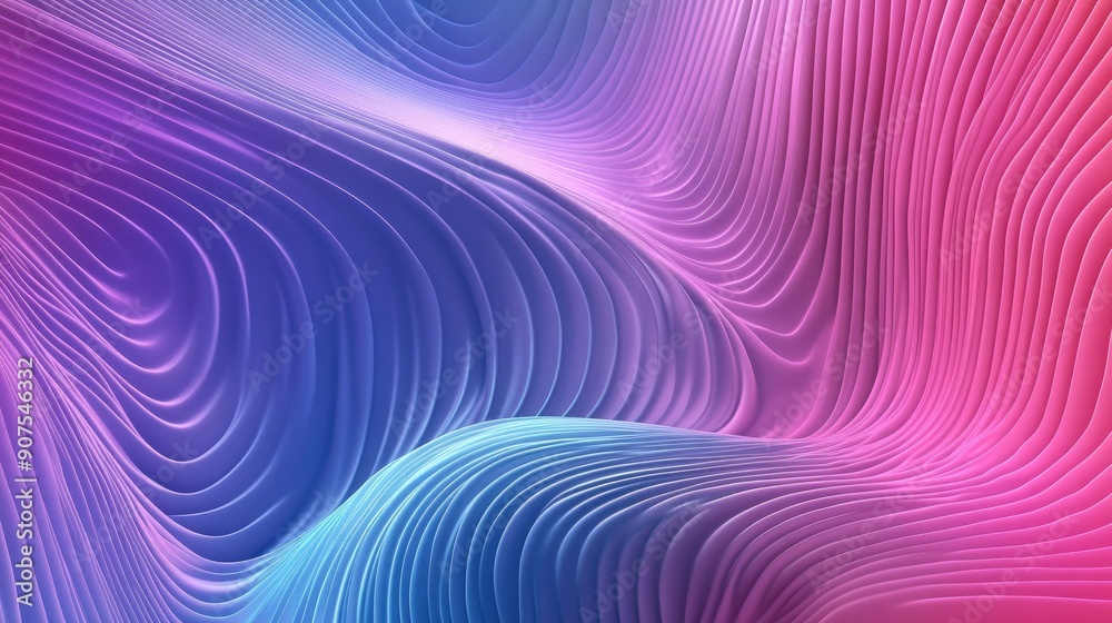 Fototapeta premium Abstract background with dynamic wavy lines and bold color transitions, ideal for tech themes