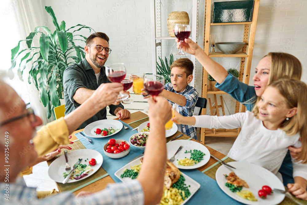 child family lunch food woman meal eating mother dinner man father ...