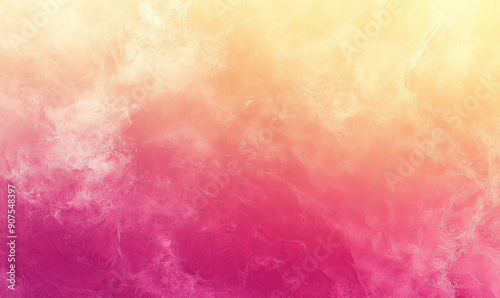 Light carmine pink pale yellow background grainy gradient texture abstract summer colors backdrop banner poster card wallpaper website header design, Generative AI