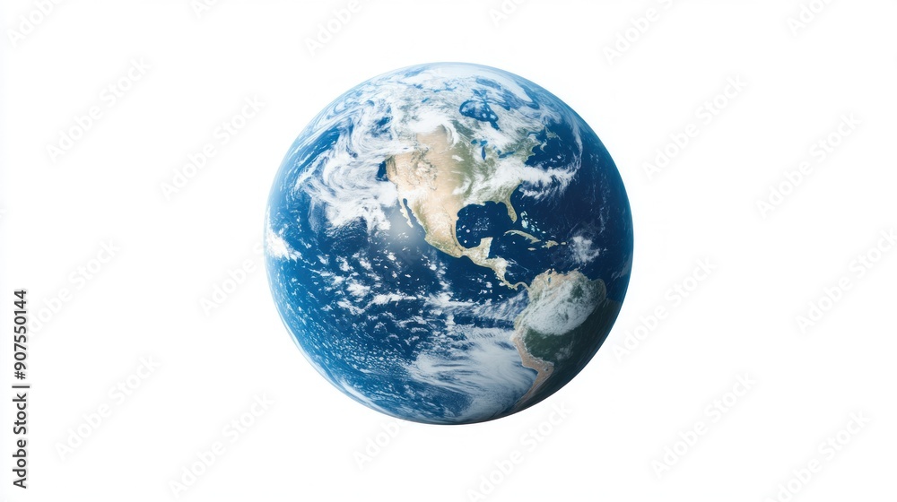 Earth Globe on White Background Earth Globe on White Background