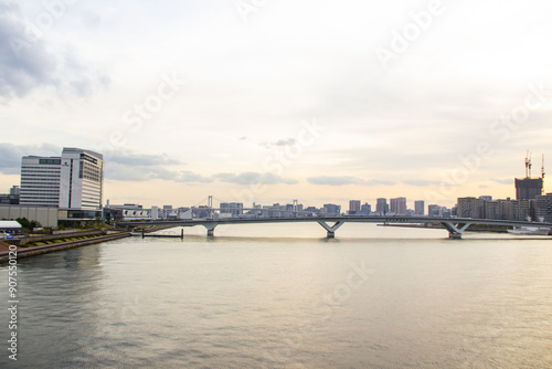 Odaiba artificial island views Tokyo Japan