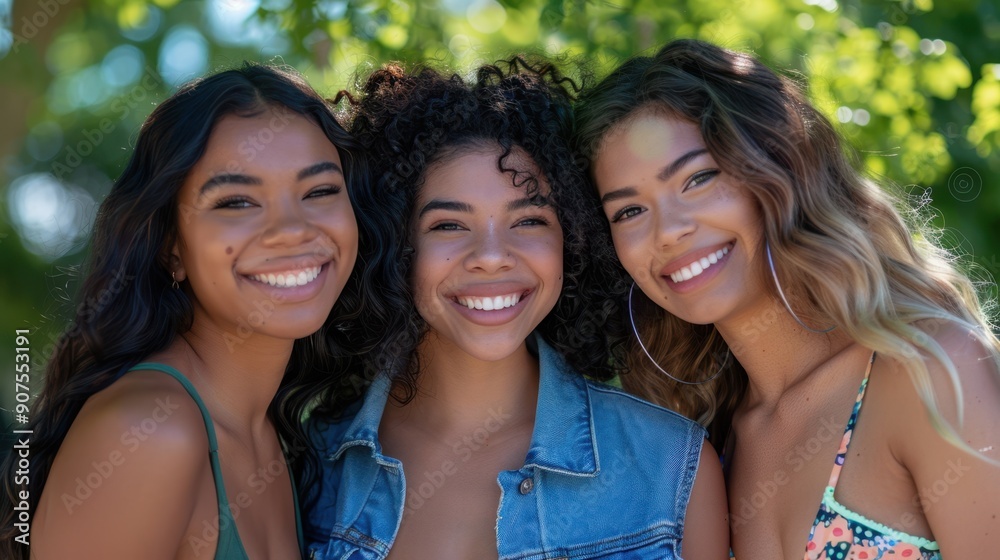 The smiling friends outdoors The smiling friends outdoors