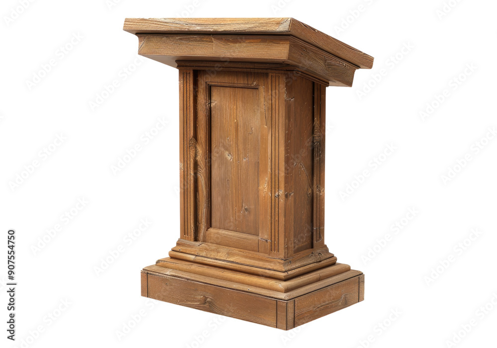 wooden lectern for presentation isolated on transparent background. wooden lectern for presentation isolated on transparent background.