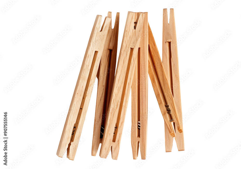 wooden pegs isolated on transparent background. wooden pegs isolated on transparent background.