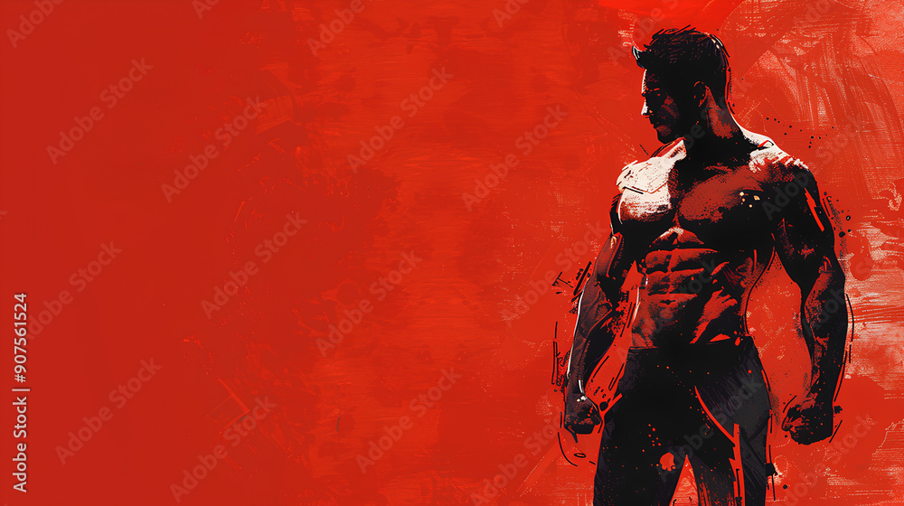 Fototapeta premium the gym guy who is strong and muscular