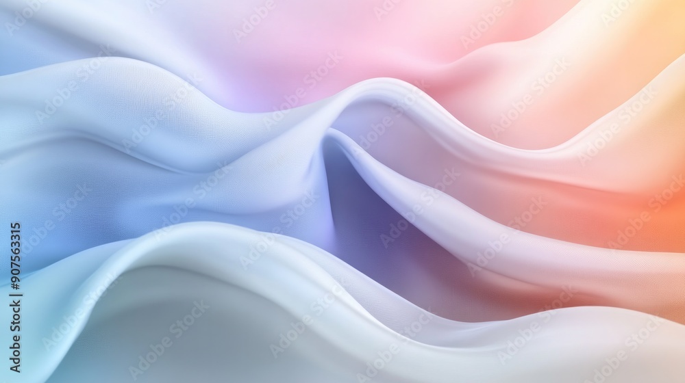 Obraz premium Elegant abstract background with soft wavy lines and gradient tones, creating a sense of movement