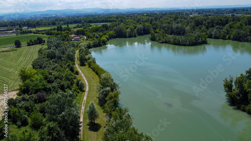 expansion tanks full of the Panaro San Anna San Cesario river photo