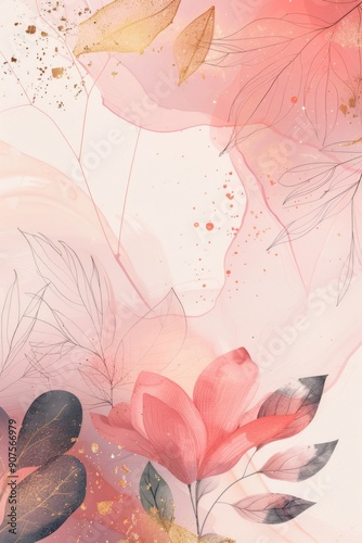 A detailed view of painted flowers on canvas