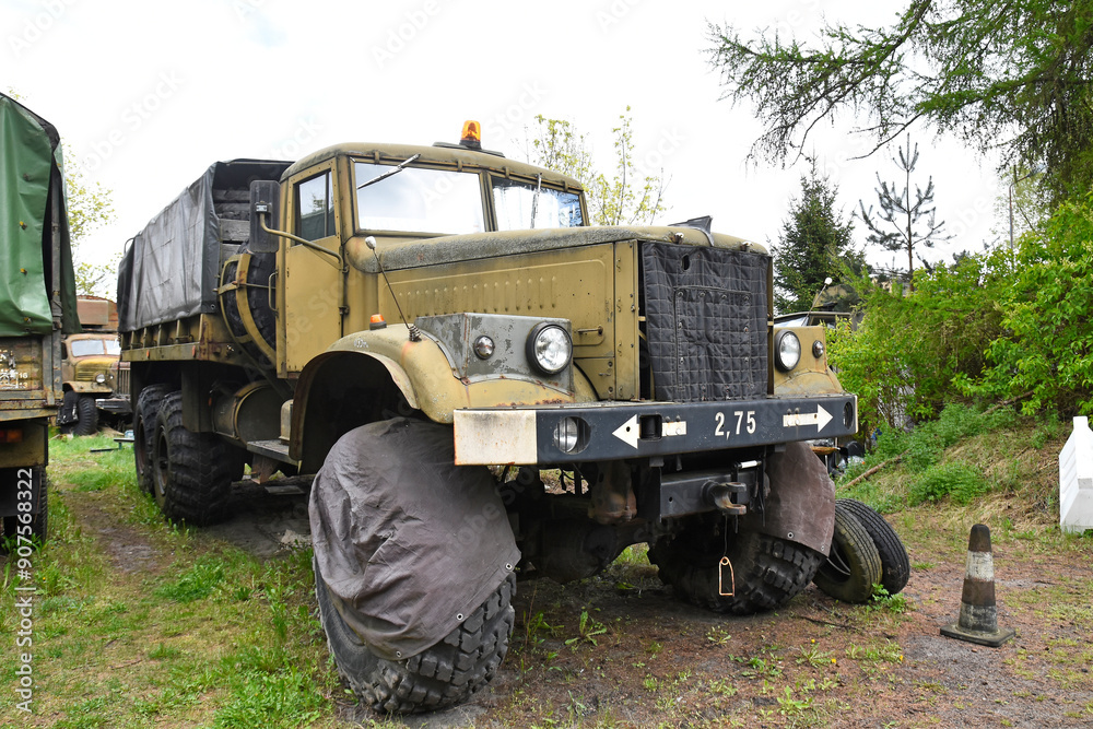 Old big truck in scrapyard