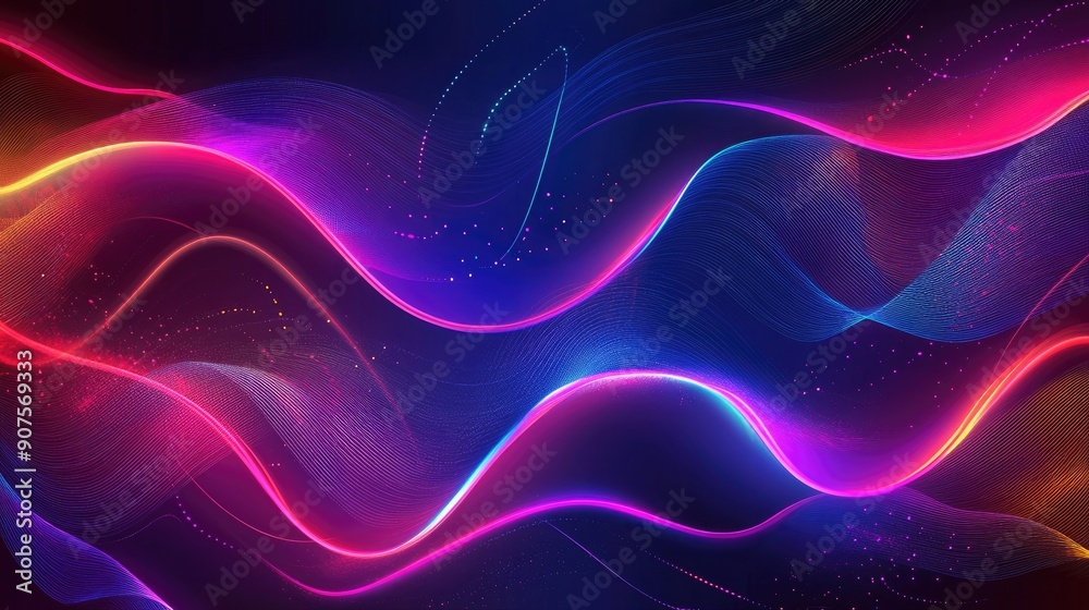 Futuristic abstract vector background with digital wavy lines and neon colors Futuristic abstract vector background with digital wavy lines and neon colors