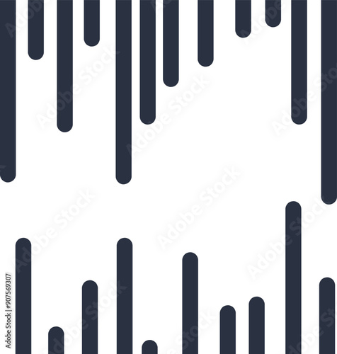 Stripes or sticks protrude vertically from the top and bottom.