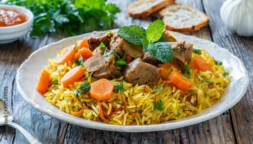 Authentic Kabuli Pulao: Fragrant Afghan Rice with Lamb and Carrots photo