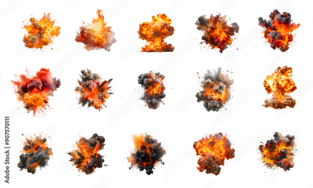 Explosion on a transparent background Explosion on a transparent background