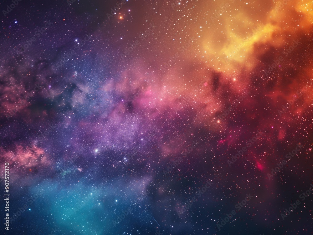 Fototapeta premium A dark space filled with countless stars, ideal for astrophysics or astronomy projects