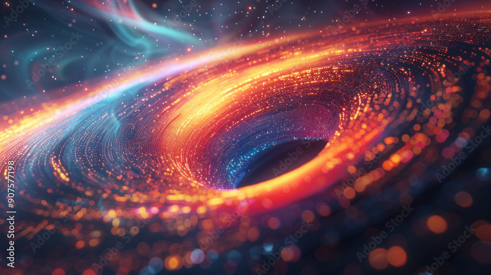 Technology background, A captivating translucent swirl of colors dominates the composition, set against a sleek virtual landscape. Holographic tech icons and animated data streams Technology background, A captivating translucent swirl of colors dominates the composition, set against a sleek virtual landscape. Holographic tech icons and animated data streams