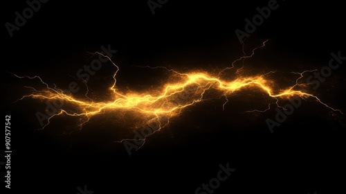 Golden Lightning Bolt