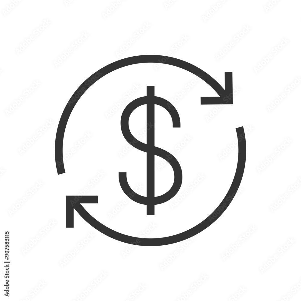 Money convert icon isolated vector illustration. Money convert icon isolated vector illustration.