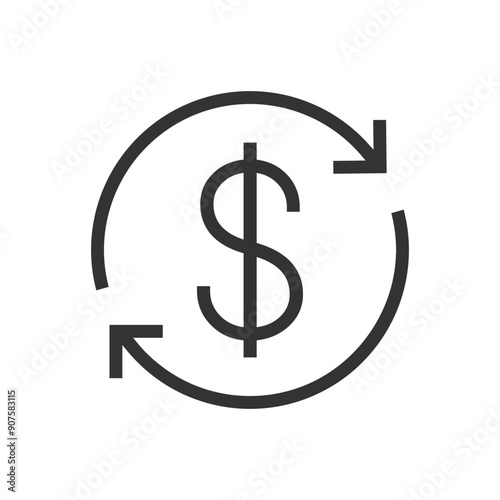 Money convert icon isolated vector illustration.