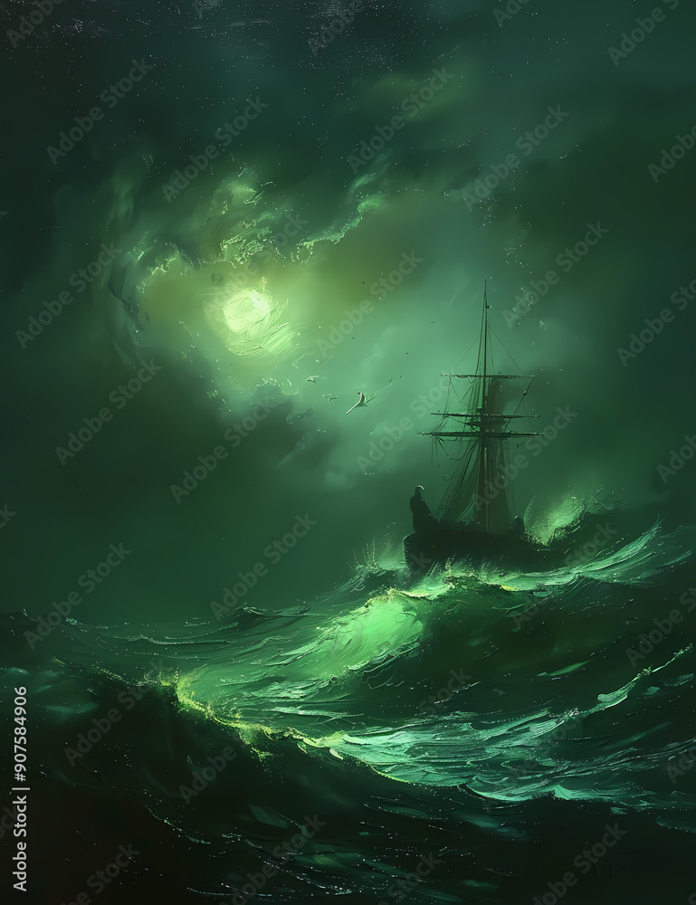 storm over the sea
