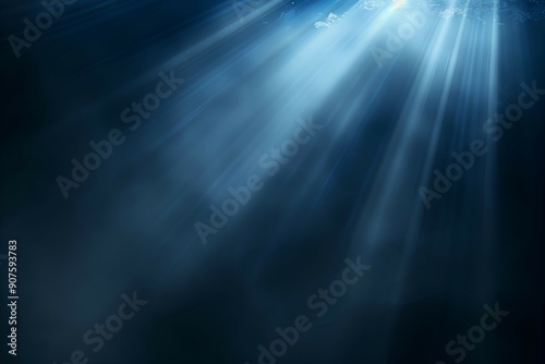 Abstract Underwater Light Rays Background