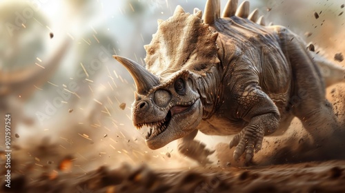 Dramatic Stegosaurus defending against a predatory Allosaurus, with dynamic action and intense expressions.