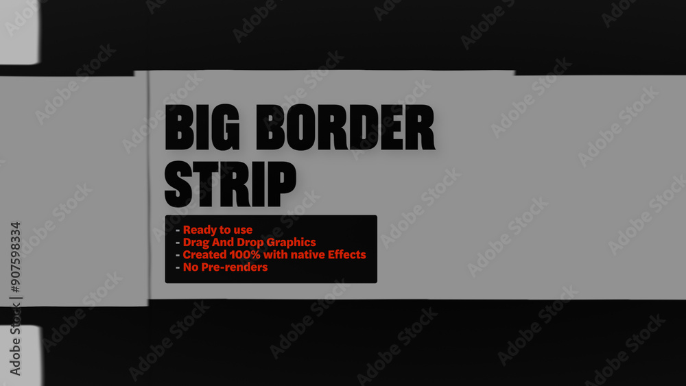 Big Border Film Strip Reel Motion Overlays - Wide Horizontal Stock ...