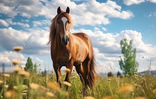 a horse standing in a field