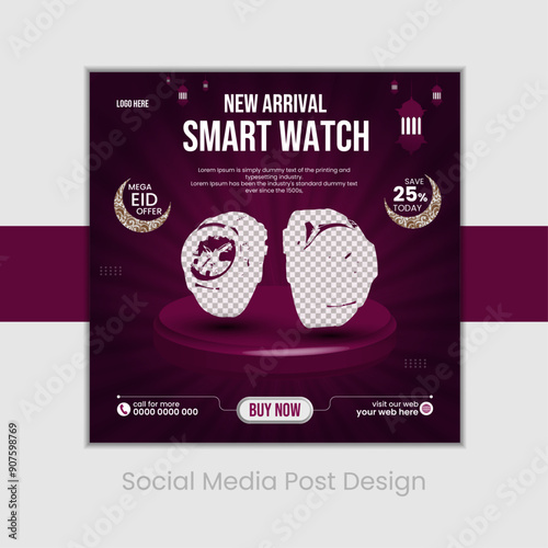 Special offer black Friday watch social media banner template
