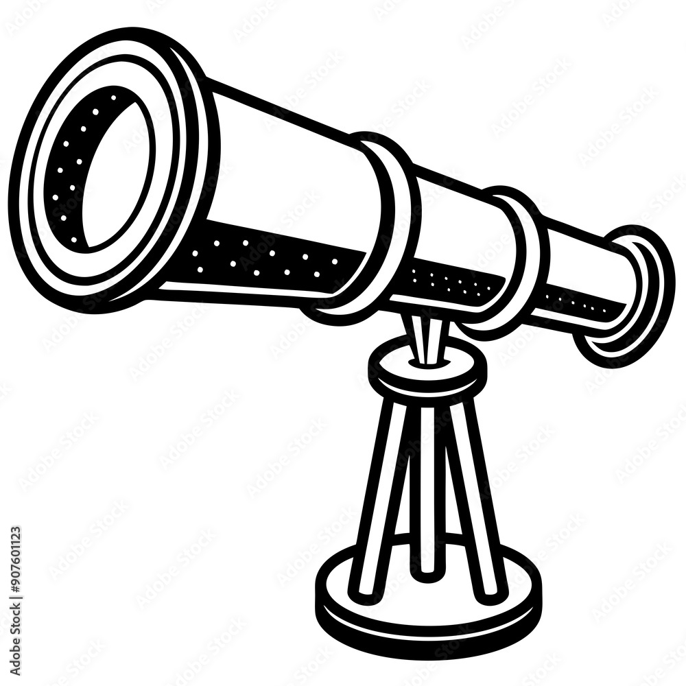 A toy telescope Art vector illustration A toy telescope Art vector illustration