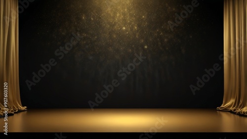 Abstract background illustration stage with spotlight