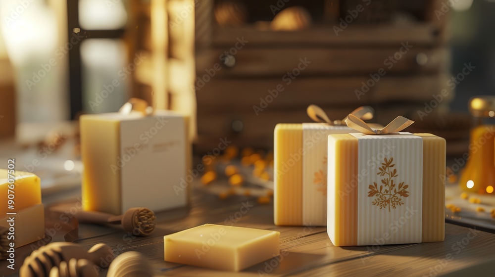 High-Quality Natural Soap Honey Packaging Design High-Quality Natural Soap Honey Packaging Design