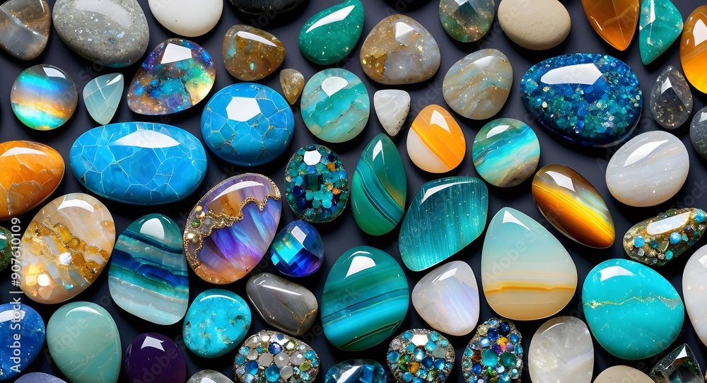 Background with multi-colored minerals Background with multi-colored minerals