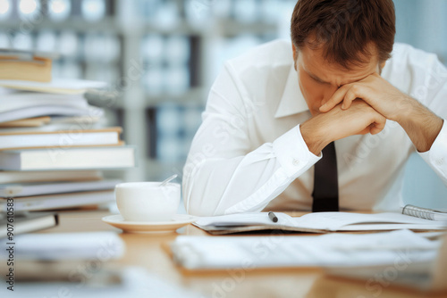 Frazzled business person