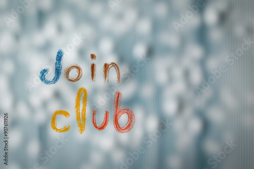 Join our club text handwritten