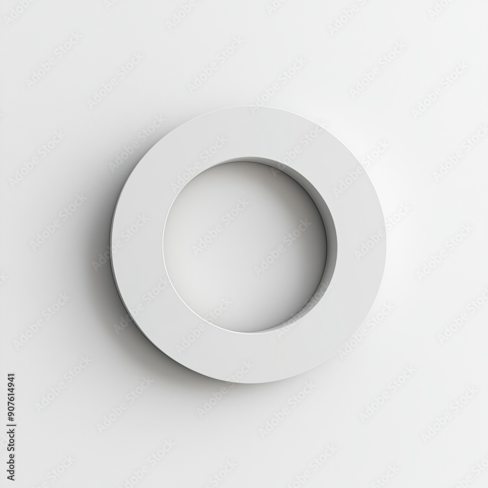 Elegant Minimalist White Circular Wall Design Elegant Minimalist White Circular Wall Design