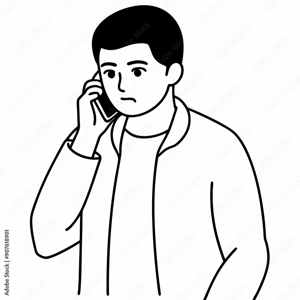 Perpetrator calls your cell phone art vector illustration Perpetrator calls your cell phone art vector illustration