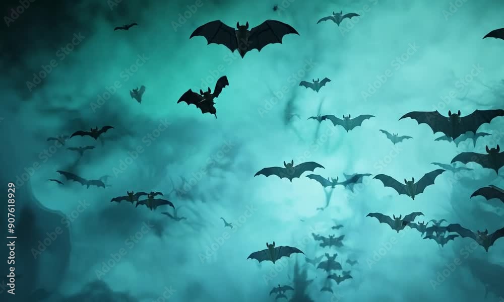 Bats on a dark blue background Bats on a dark blue background