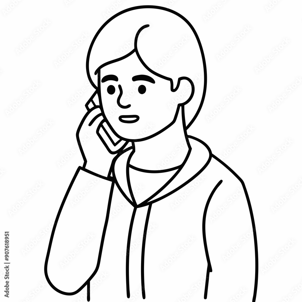 Perpetrator calls your cell phone art vector illustration Perpetrator calls your cell phone art vector illustration