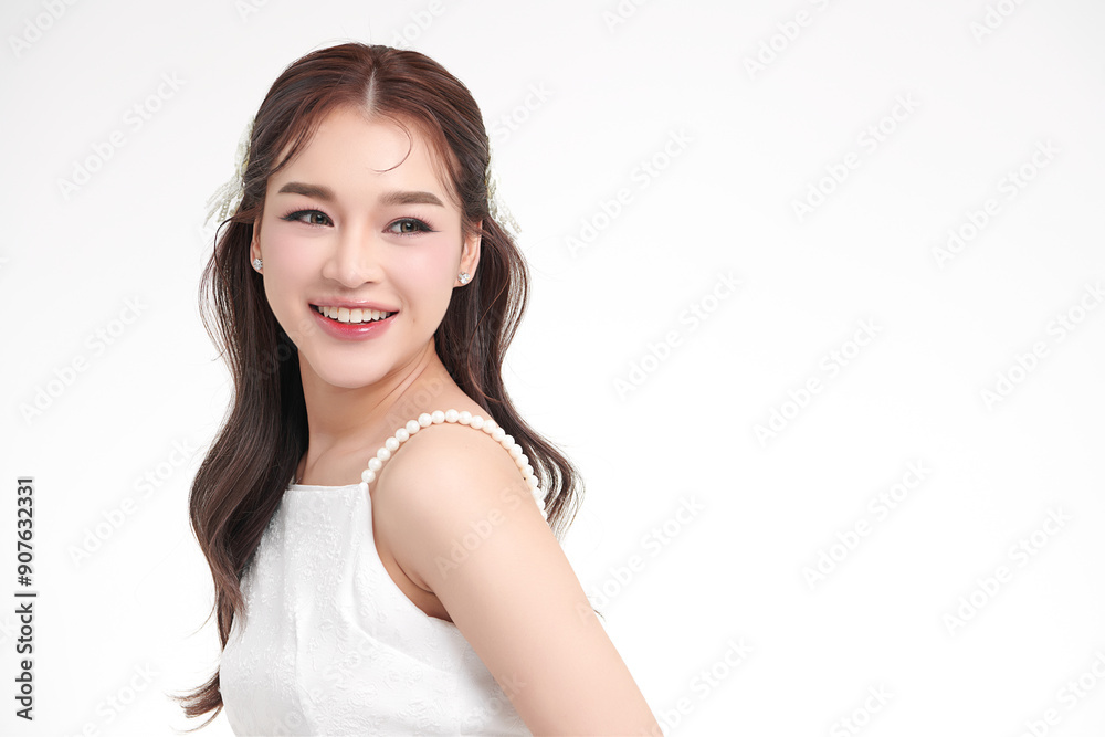 Beautiful young asian woman with clean fresh skin on white background, Face care, Facial treatment, Cosmetology, beauty and spa, Asian women portrait. Beautiful young asian woman with clean fresh skin on white background, Face care, Facial treatment, Cosmetology, beauty and spa, Asian women portrait.