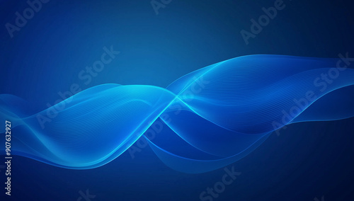 Fond Dégradé Bleu avec Formes Ondulées