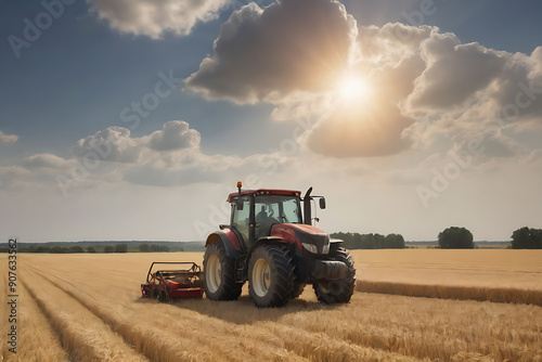 tractor in field