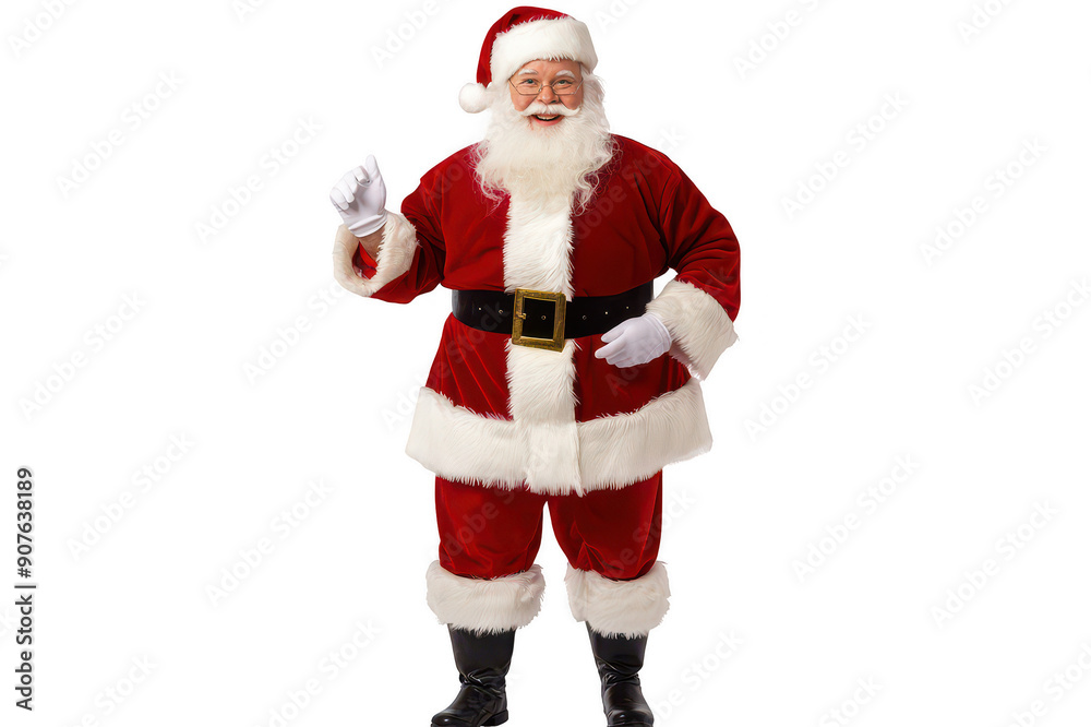Festive Santa Claus in a suit on a transparent background Festive Santa Claus in a suit on a transparent background