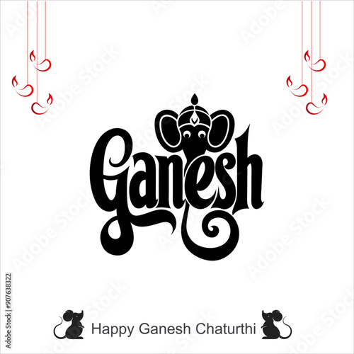 Happy Ganesh Chaturthi Translation: Ganesh Chaturthi means Ganesh Festival
