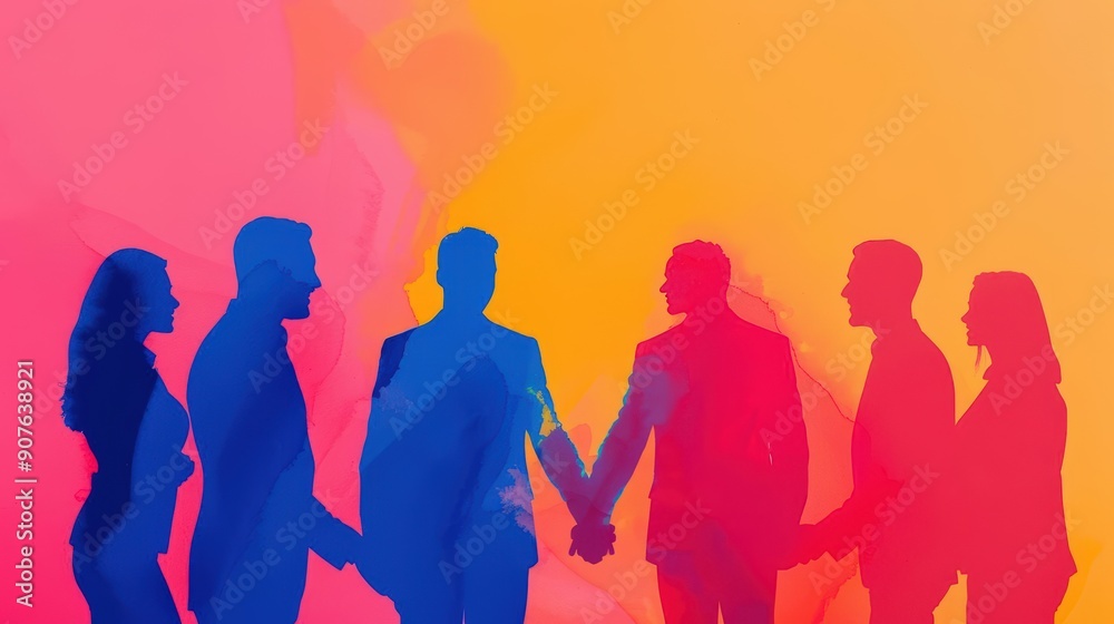 A Close-up Shot Abstract Watercolor Silhouettes of Watercolor business silhouettes, vibrant overlapping hues A Close-up Shot Abstract Watercolor Silhouettes of Watercolor business silhouettes, vibrant overlapping hues