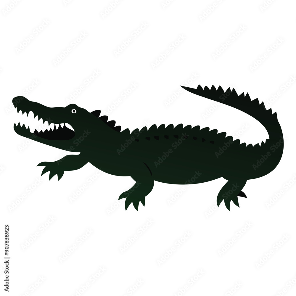 a Crocodile, alligator vector silhouette, a Crocodile, alligator vector silhouette,