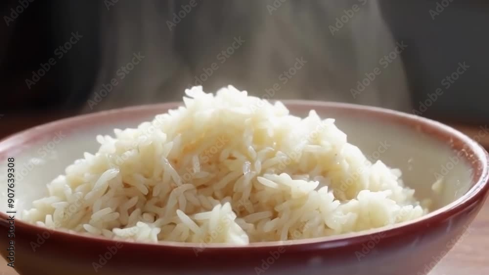A close up of hands sprinkling steaming rice into a bowl, showcasing culinary techniques and an inviting kitchen atmosphere A close up of hands sprinkling steaming rice into a bowl, showcasing culinary techniques and an inviting kitchen atmosphere