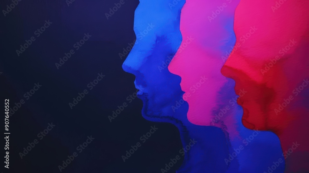 A Close-up Shot Abstract Watercolor Silhouettes of Watercolor business silhouettes, vibrant overlapping hues A Close-up Shot Abstract Watercolor Silhouettes of Watercolor business silhouettes, vibrant overlapping hues