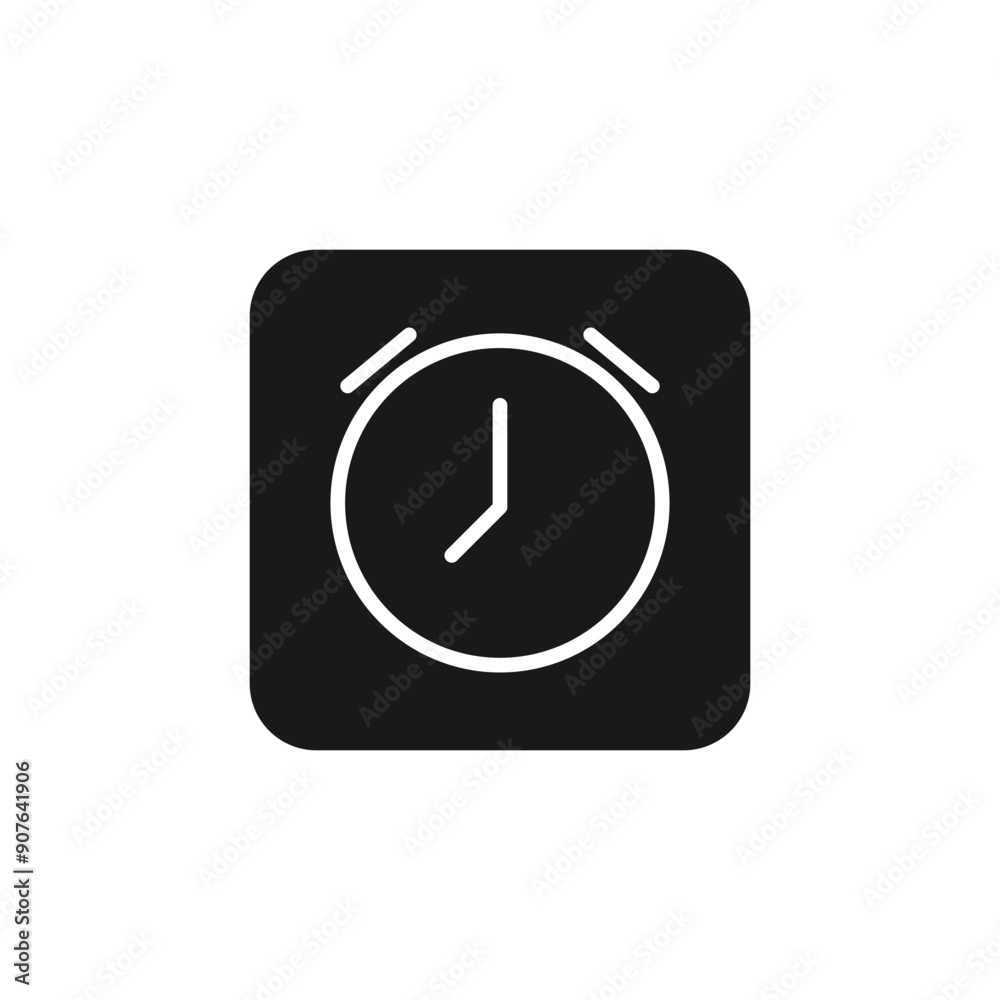 Clock alarm icon isolated on white background. Vector Illustration Clock alarm icon isolated on white background. Vector Illustration